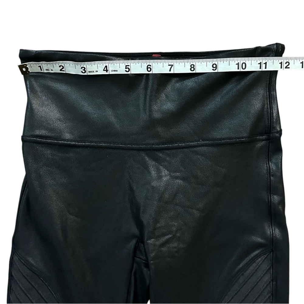 SPANX Moto Faux Leather Leggings Black Ankle Small - Picture 7 of 10